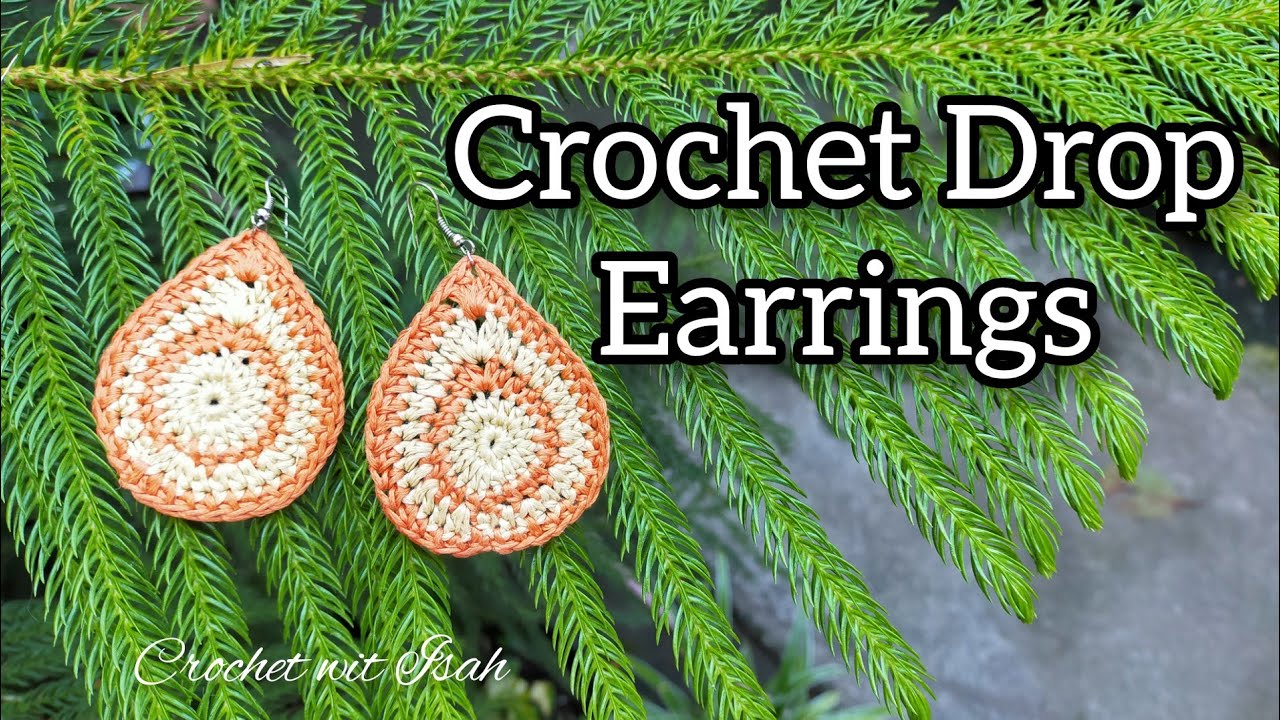 Crochet Earrings || Pendant ( Raindrops, teardrops, droplets)