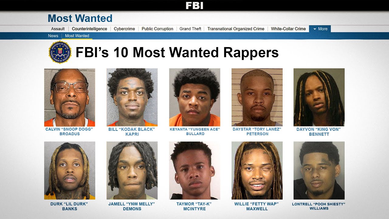 The FBI's 10 Most Wanted Rappers Explained