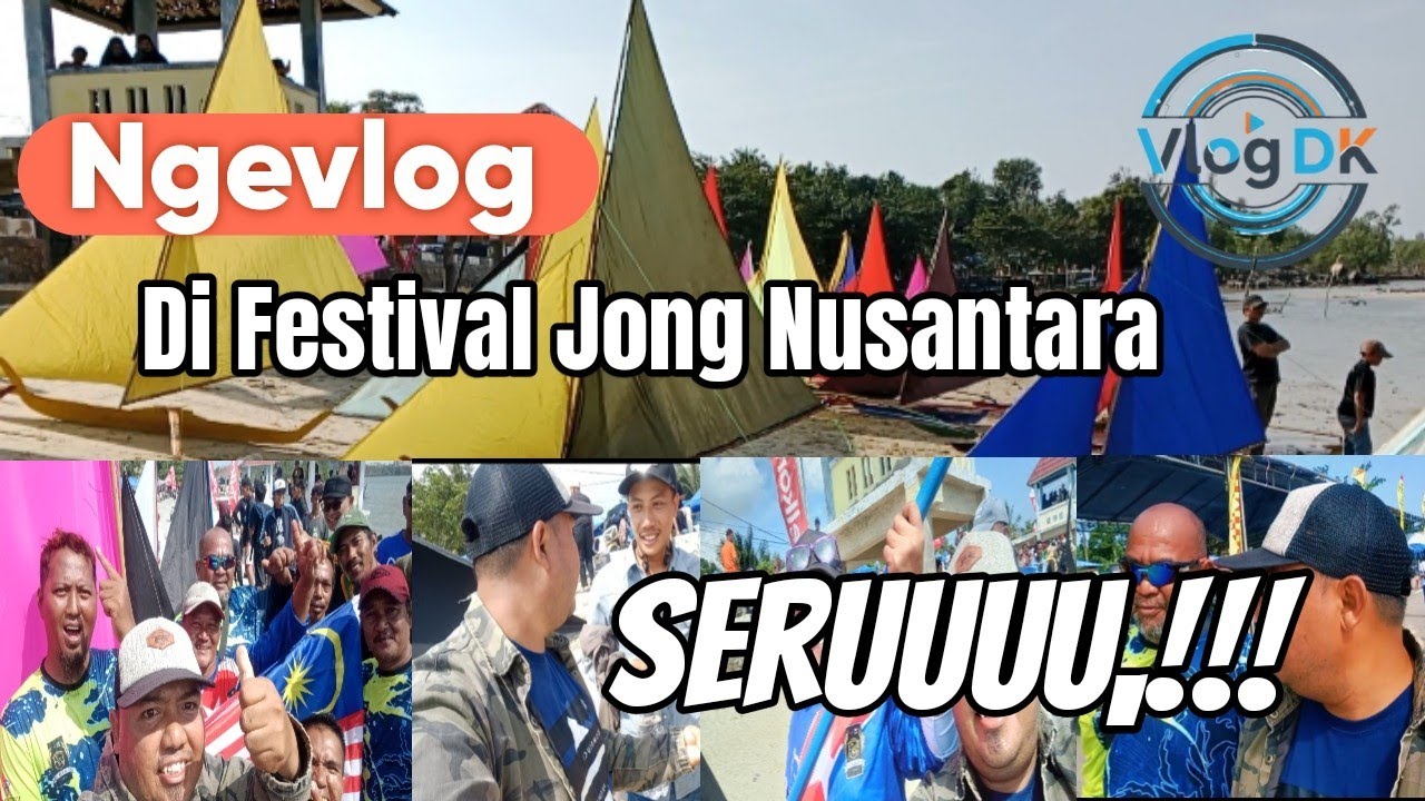 Ngevlog seru seruan , di acara Festival Jong Nusantara, Di pantai indah, didesa pangke 