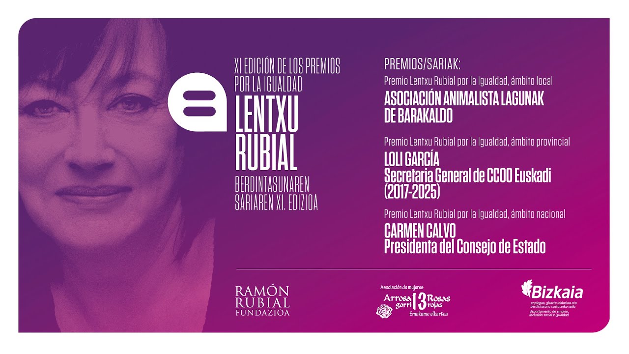 XI Edici&oacute;n de los Premios por la Igualdad Lentxu Rubial