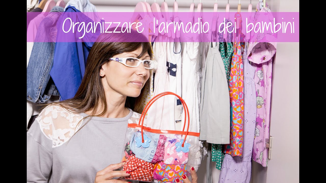 Organizzare l'armadio dei bambini. L'armadio di mia figlia.
