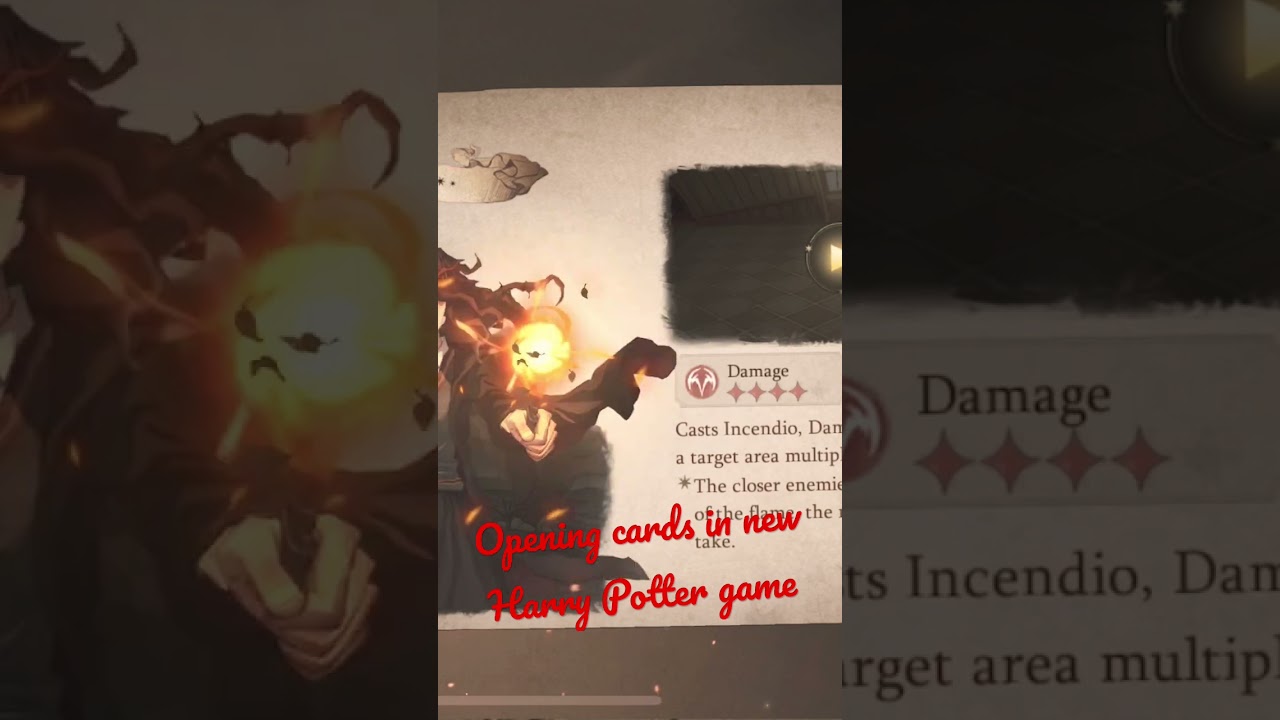Opening cards in new Harry Potter game….  