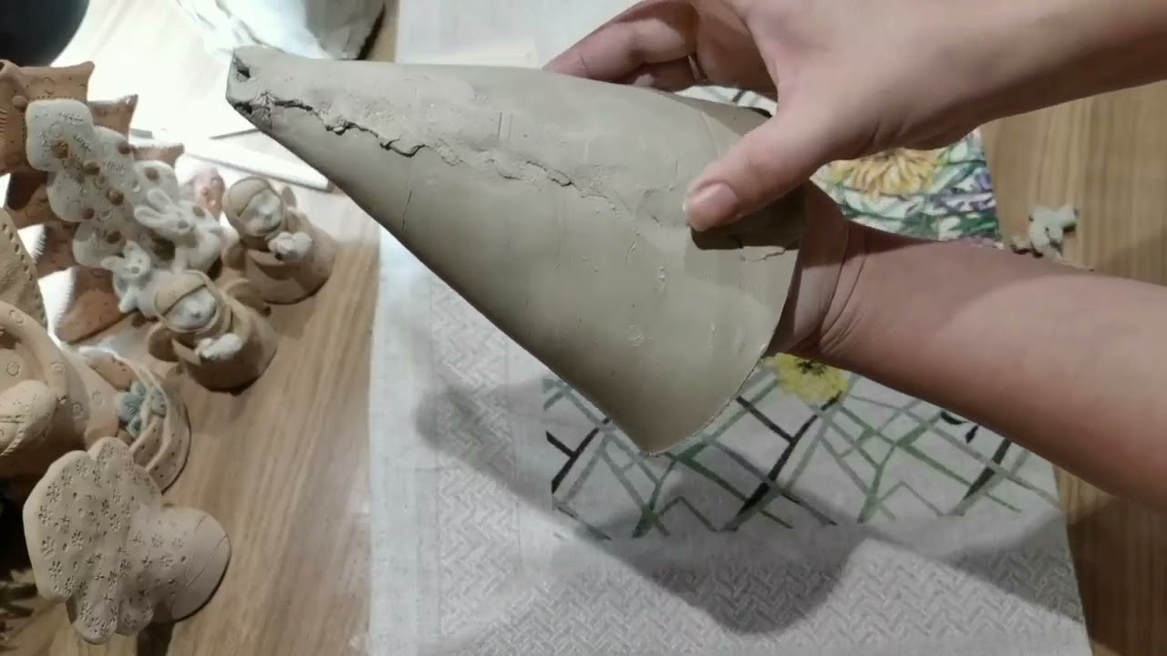 Как сделать Новогодний подсвечник из глины