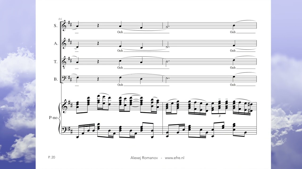 Hotel California (Eagles) SATB+Piano Arr. by A. Romanov