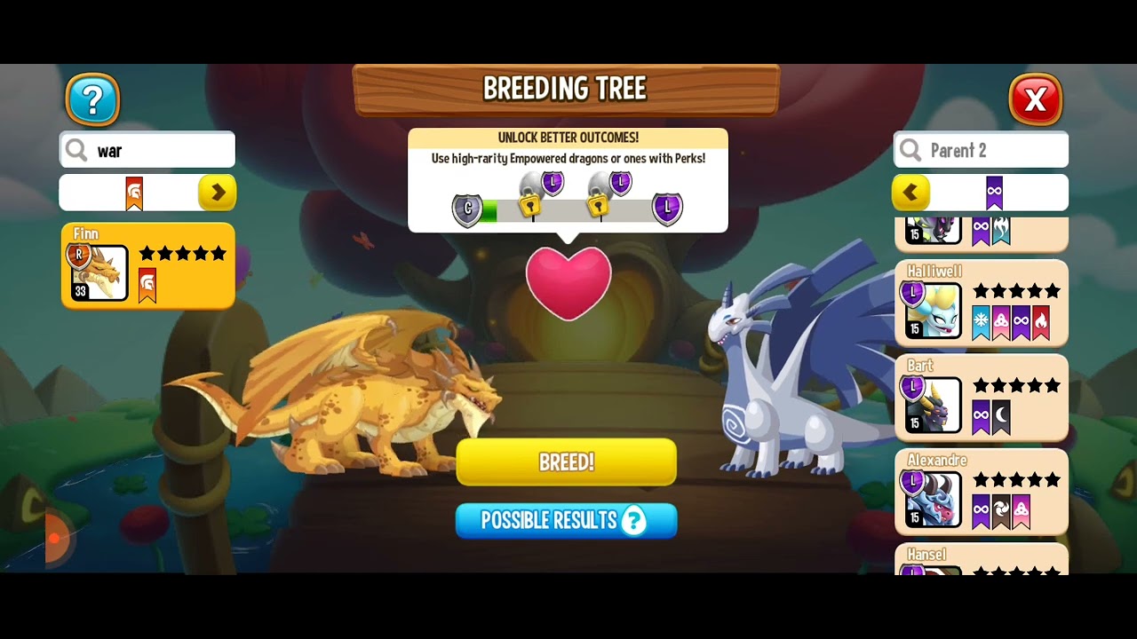 DRAGON CITY( tip to Breed single legend element)