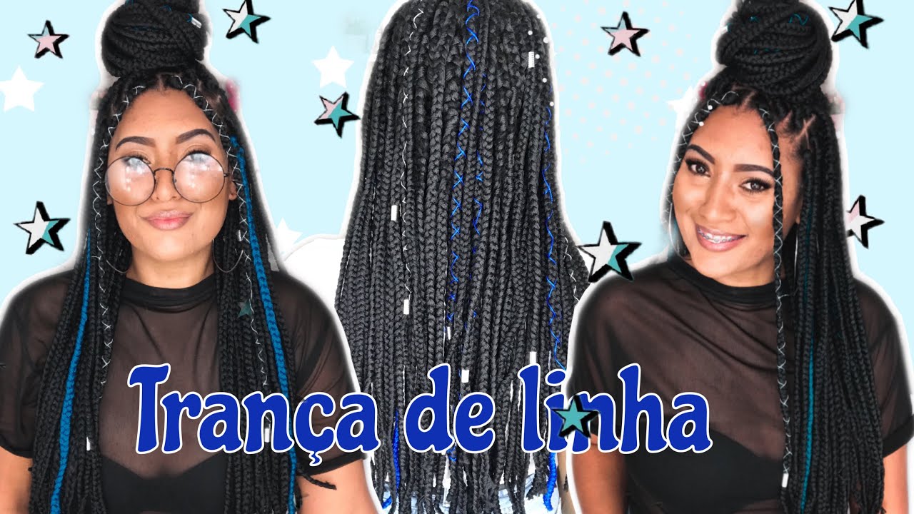 TRANÇAS BOXBRAIDS DE  LINHA DE CROCHÊ🧵 | TUTORIAL | GASTEI R$ 37,00 REAIS 💲 🔥