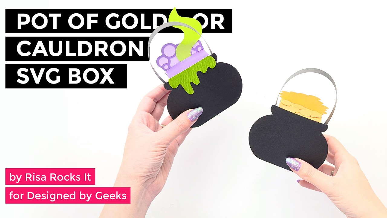 Black Pot or Witch Cauldron SVG Box