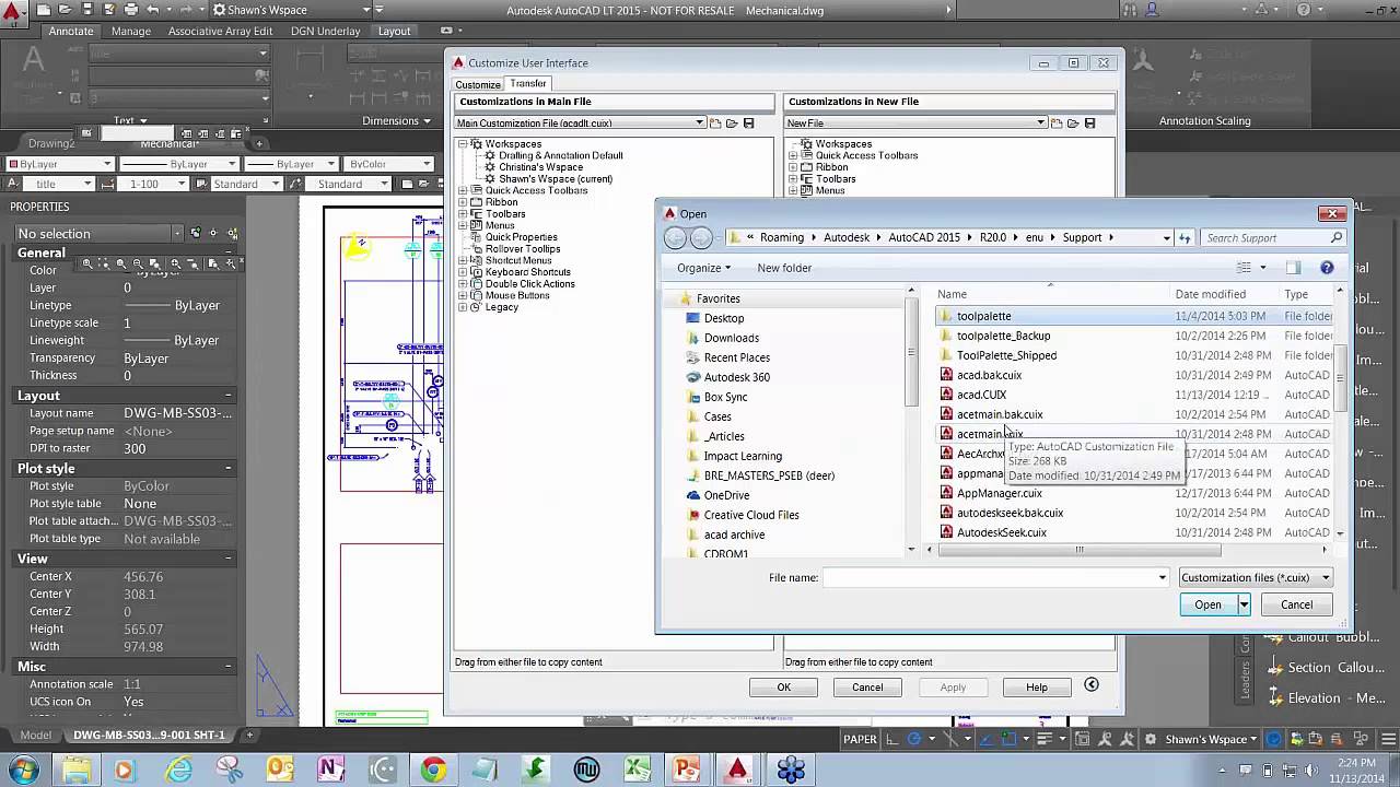 Tailoring and Managing Workspaces