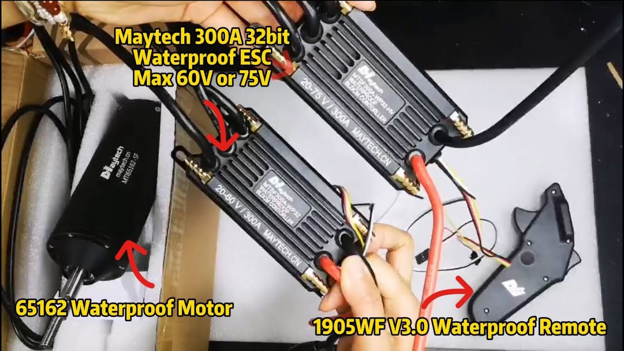 What are advantages of Maytech 300A 32bit Waterpoof ESC and V3.0 Remote