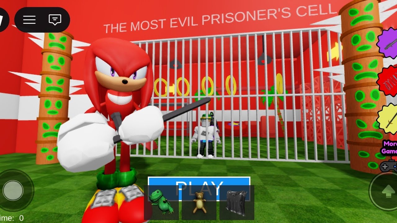 KNUCKLES PRISON RUN! (Obby) No Death Walkthrough 4K