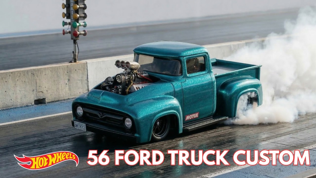 Custom Hot Wheels ’56 Ford Truck DRAGSTER Build  Extreme Diecast Custom!