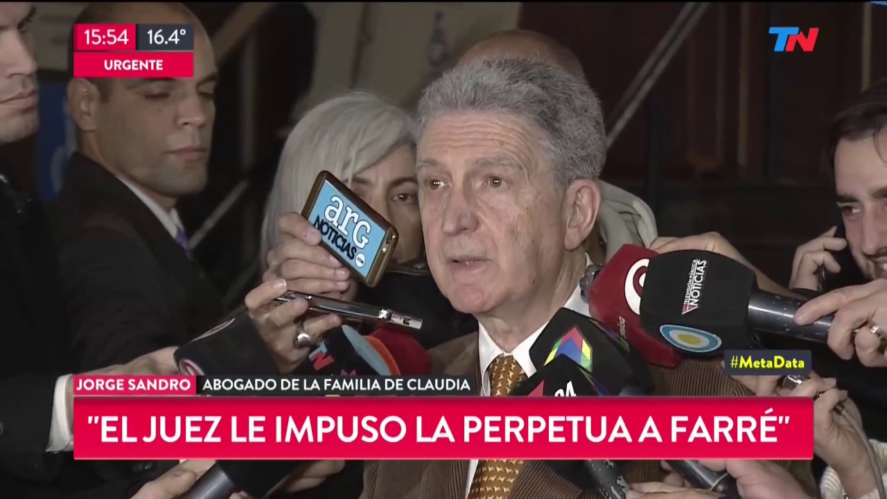 Farré culpable: Habló el abogado de la familia de Claudia Schaefer