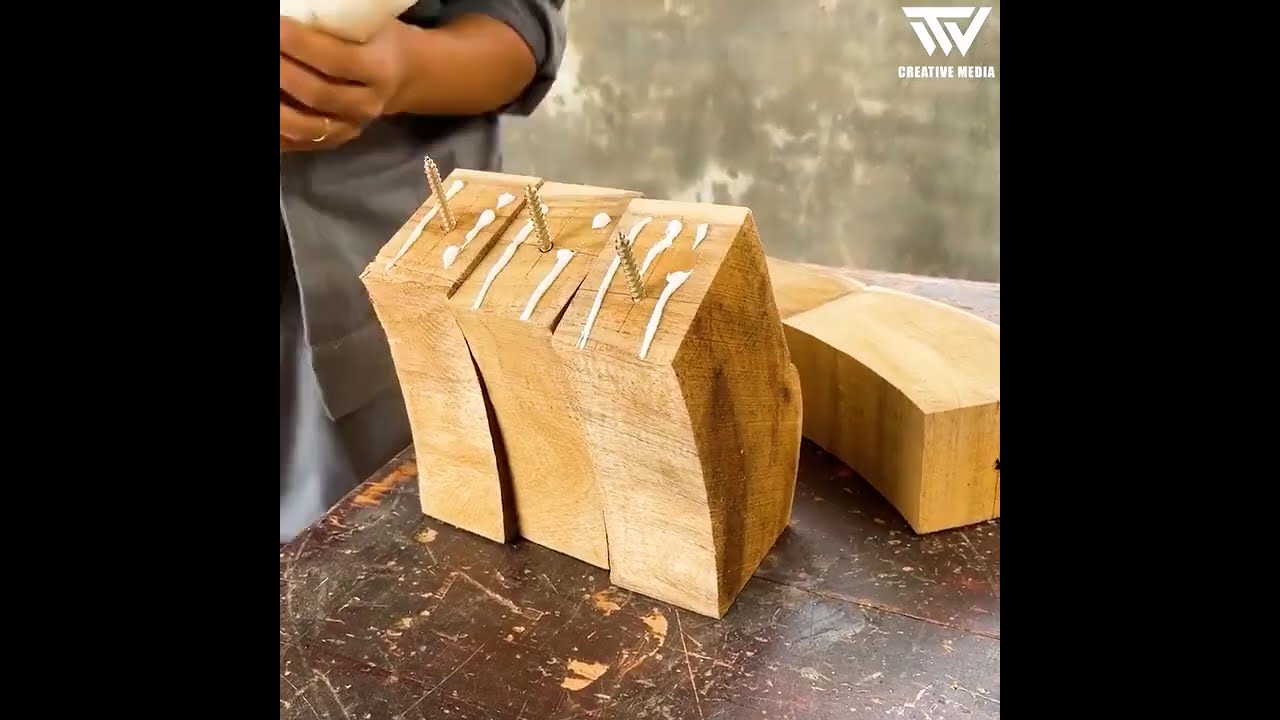 18-Year-Old Carpenter Turns Forgotten Tree Stump into a Unique Table | Creative Woodworking