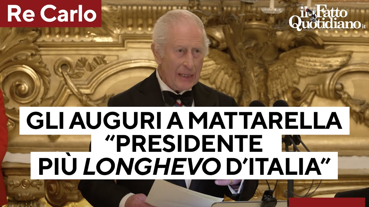 Il brindisi di Re Carlo al Qurinale: 