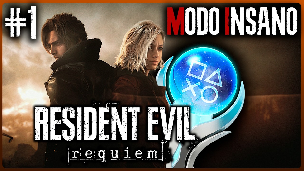 Segunda Tentativa jogando no Modo Insano | Resident Evil Requiem | Live de Platina | Parte 1