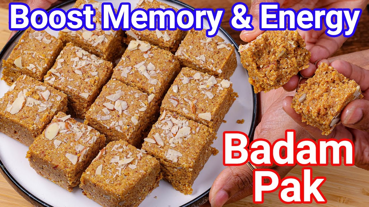Badam Pak Recipe - Boost Memory & Energy | Almond Pak - 100 Plus Health Benefits
