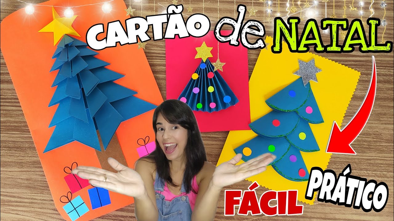 AINDA D&Aacute; TEMPO! COMO FAZER CART&Atilde;O DE NATAL super PR&Aacute;TICO e F&Aacute;CIL! 🎄😜👍