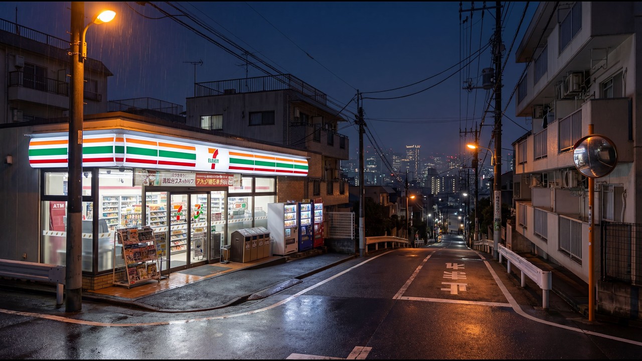 Tokyo After Midnight 🌃 Rainy Night Lofi Ambience – Peaceful Chill Beats for Sleep & Productivity