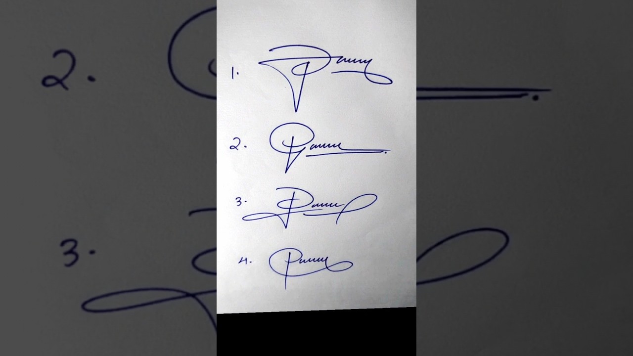 P letter Signature Ideas 💡 #signature #calligrahy #namestyle #art #artist #shorts #ideas