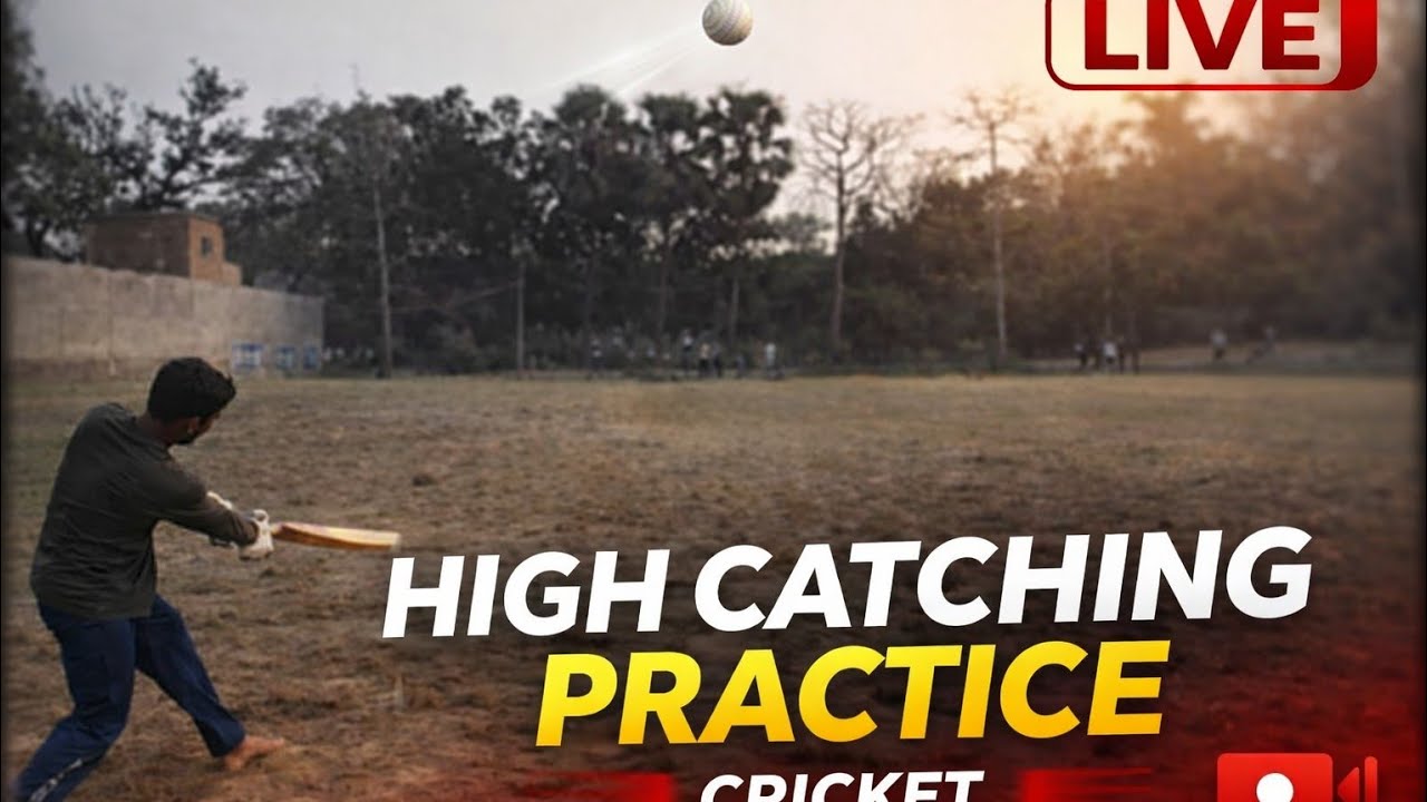 High Catching Practice Live | Cricket Fielding Drill | Ajaz Cricket Academy 🏏 (Live)