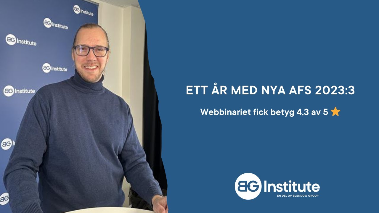 Ett år med nya AFS 20233
