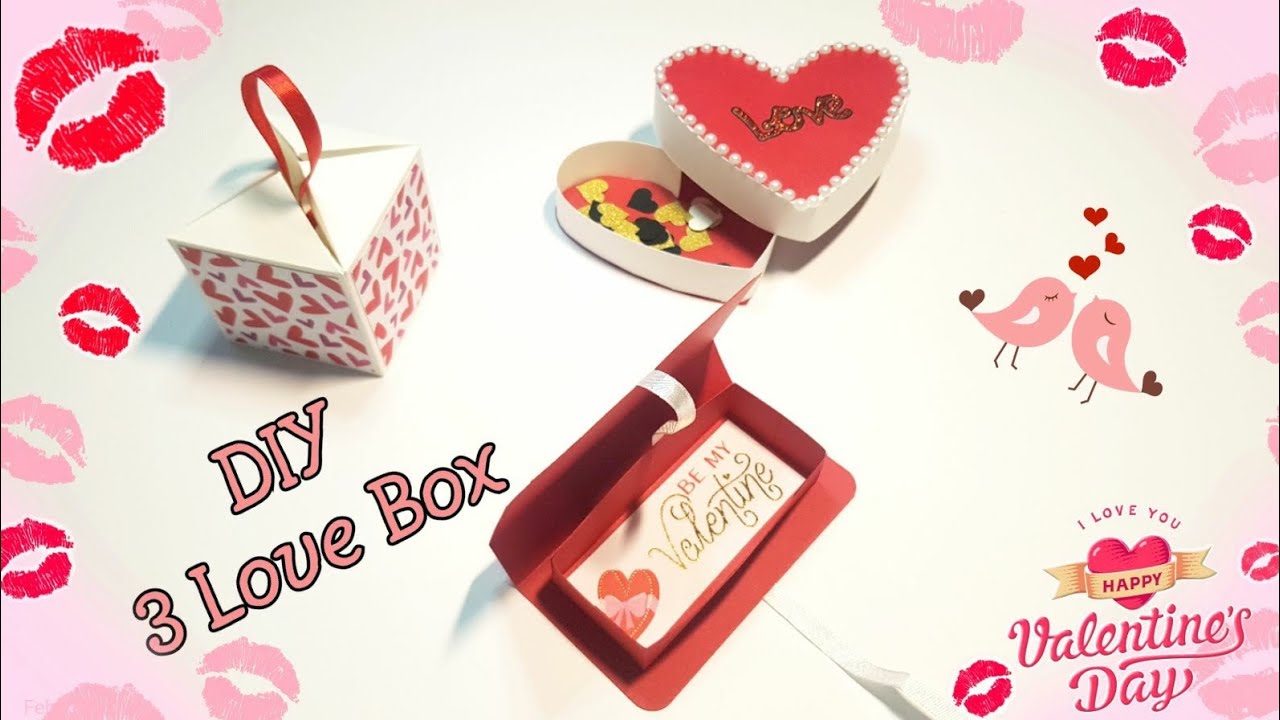 DIY Valentine's Day | 3 Love Box | Easy and Original | Scrapbookingbysissi