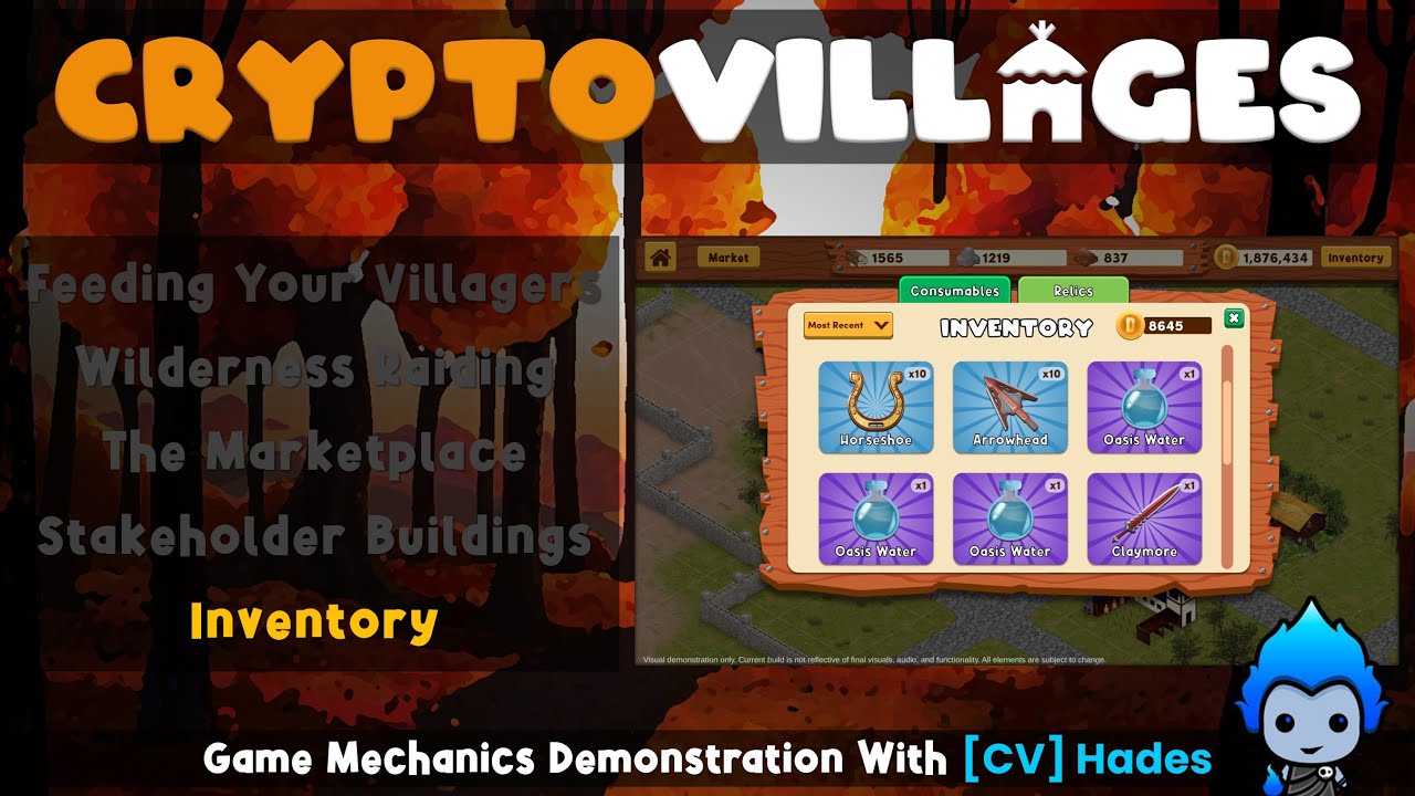 CryptoVillages Mechanics: Inventory
