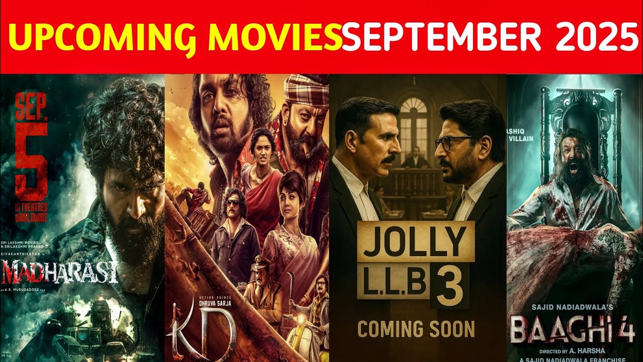 Top 10 Upcoming movies in September 2025 || Upcoming Bollywood & South Indian Films Sep 2025 #1