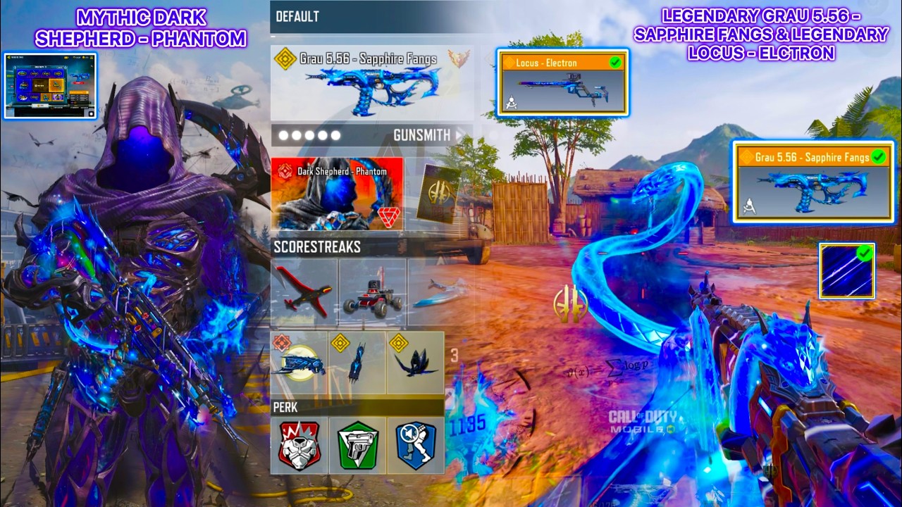 Legendary Grau 5.56 - Sapphire Fangs is now back with Legendary Locus Electron to wreak all in CODM🐍