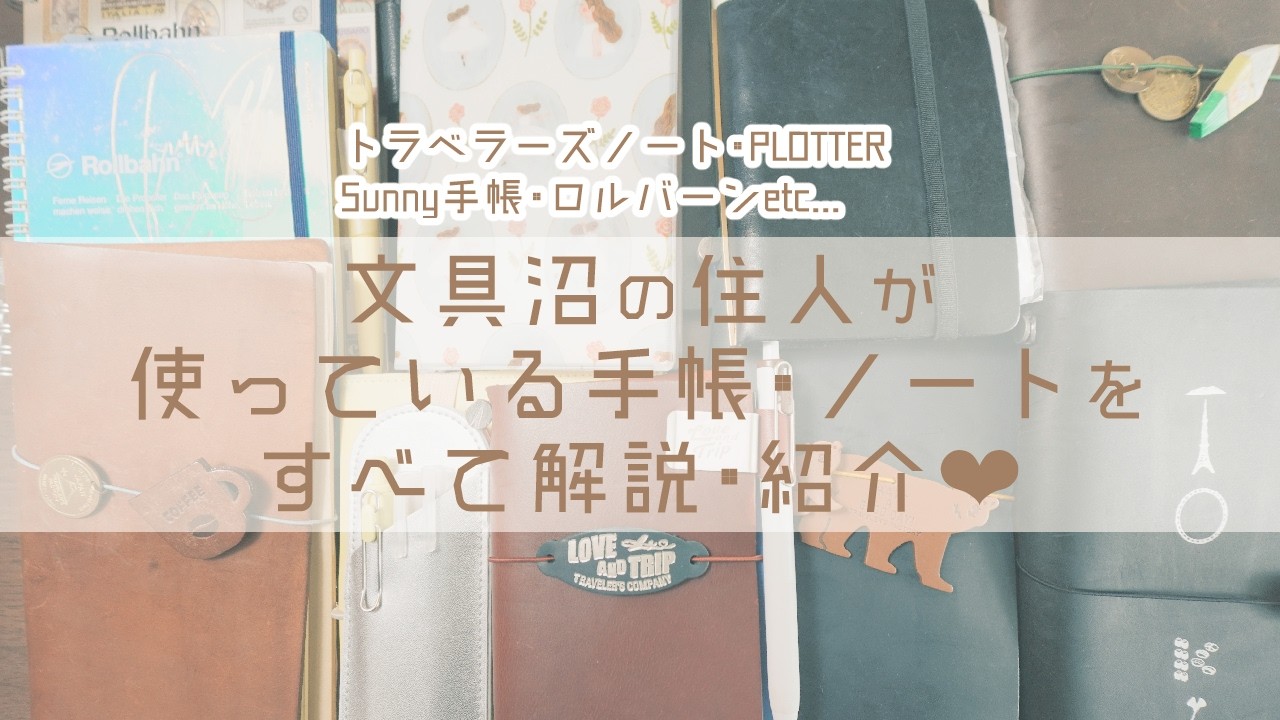 文具沼の住人がいつも使っている手帳・ノートをすべて紹介します！｜SUNNY手帳｜PLOTTER｜ロルバーン｜トラベラーズノート｜HITOTOKI NOTE｜モレスキン｜