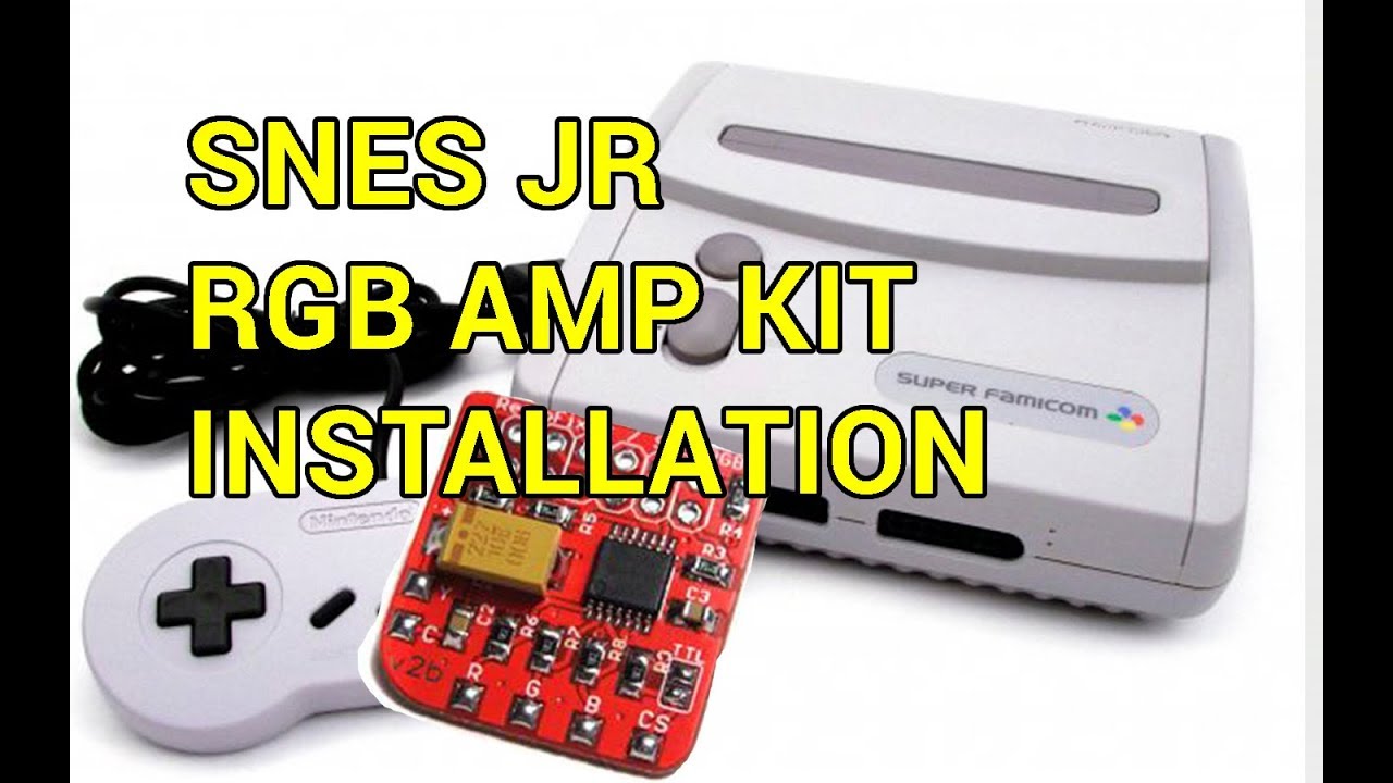 SNES Jr RGB Amp Kit Installation - YouTube