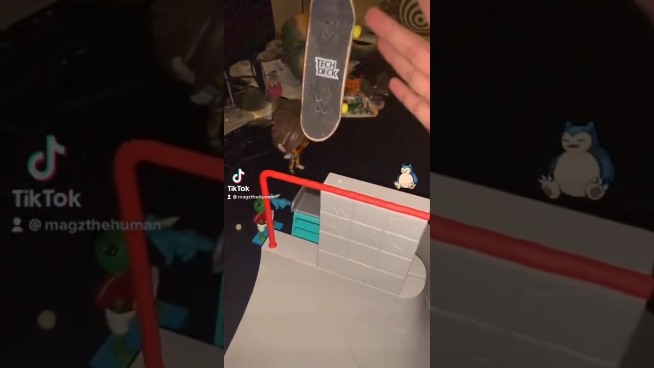 Tech Deck Sesh Pok&eacute;mon Style!! #techdeck #howtofingerboard #lofibeats