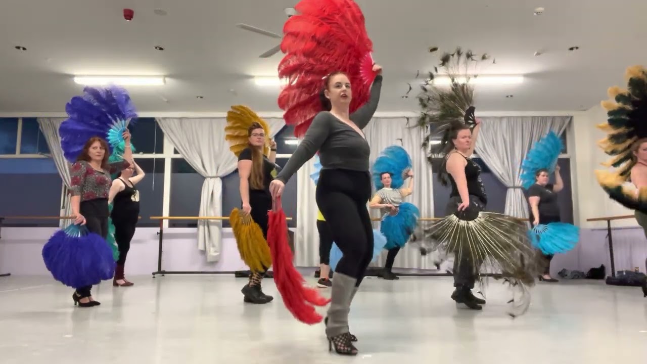 Feather Fan Dancing Class - Technique - Week 4, 2022