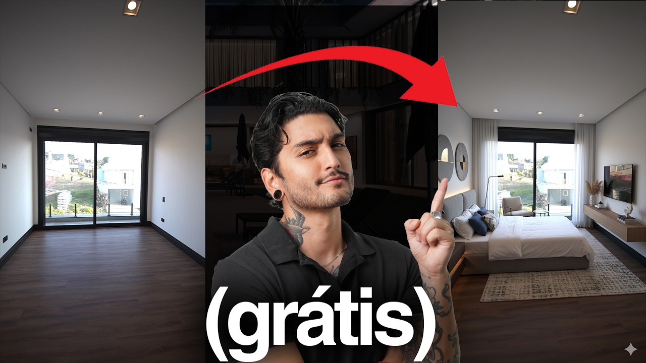 Como adicionar mobília em IMÓVEIS VAZIOS com Inteligência Artificial (GRÁTIS)