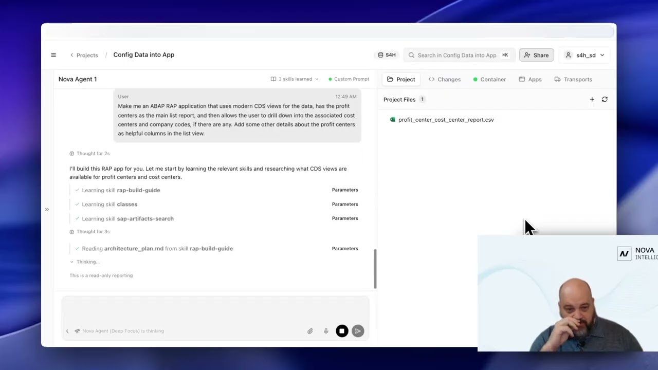 Nova Platform Demo: Retrieving Config + App Creation