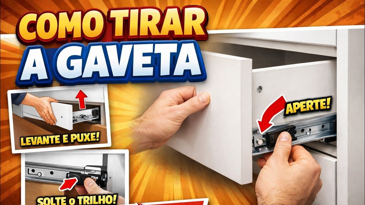 Como Tirar Gaveta do armário @seviradateuspulos #gavetas 