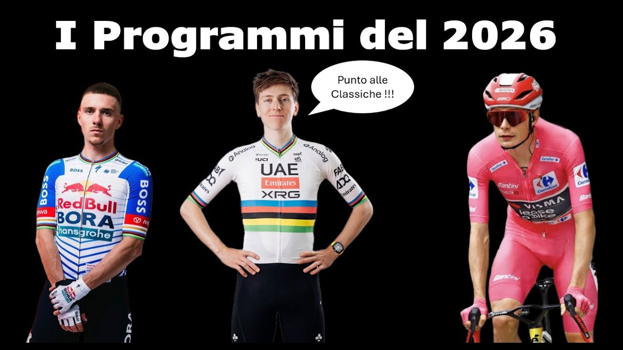 Vingegaard al Giro d'Italia, Pogacar punta alle Classiche: i programmi del 2026