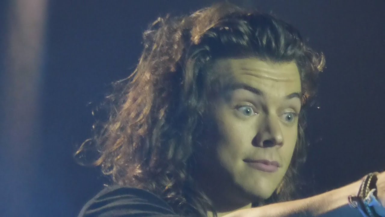 One Direction live in Sheffield,29/10/2015.Harry talking to the audience.