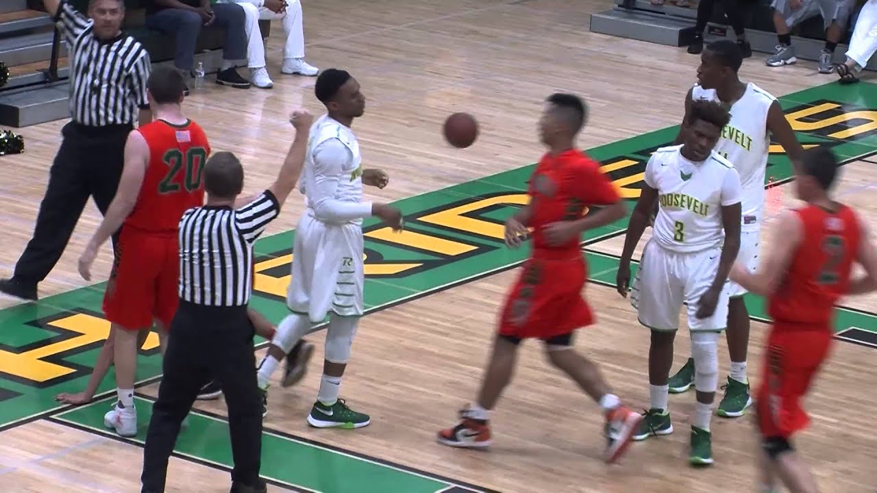 Roosevelt High School vs Porterville Semi-Final Basketball Game