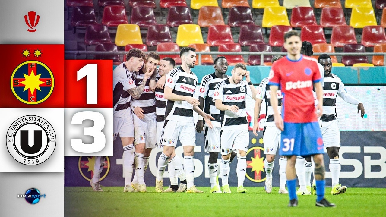 FCSB - U Cluj 1-3. Campioana a pierdut ultimul meci din sezonul regulat și se pregătește de play-out