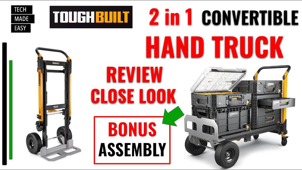 ToughBuilt StackTech 2 in 1 Convertible Hand Truck Stacktech Hand Truck