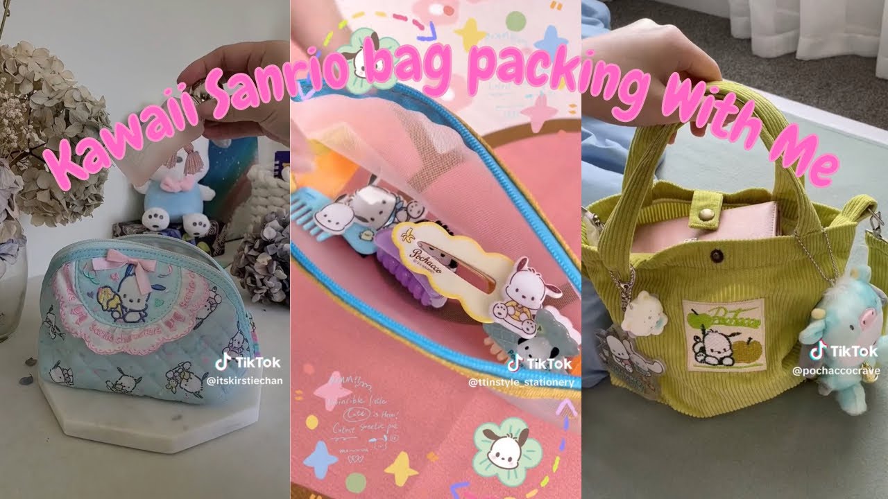 💖 Kawaii Pack My Sanrio Bag With Me 🎒 | TikTok Compilation #75 #pochacco