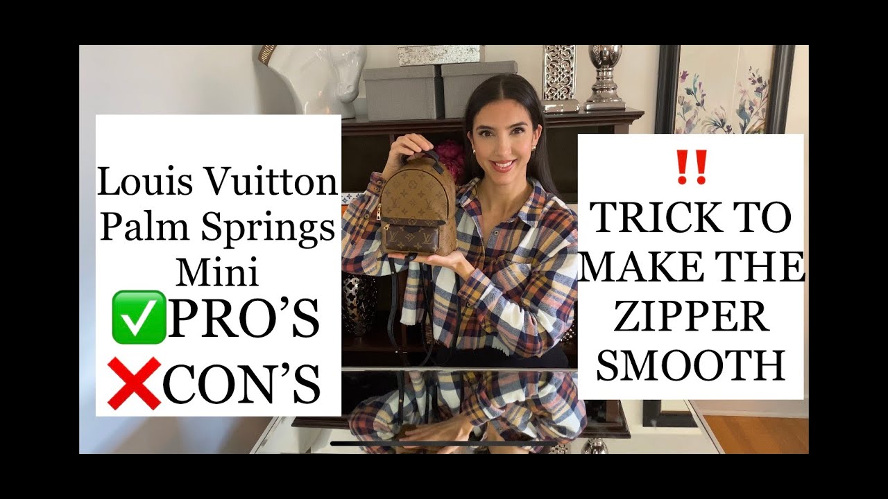 Louis Vuitton Palm Springs Mini Reverse, Review, Pros, Cons, Trick make zipper smooth| Fashion Cabin