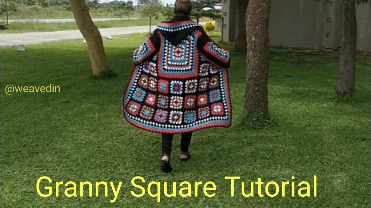 Crochet Granny Square Coat