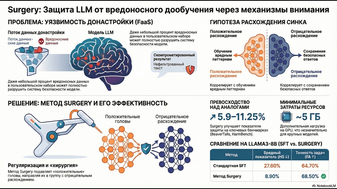 Surgery: Mitigating Harmful Fine-Tuning for Large Language Models via Attention Sink