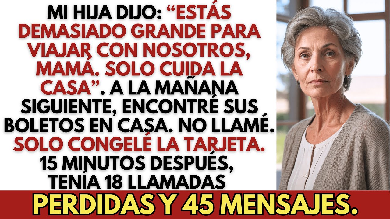 Mi hija dijo: “Estás demasiado grande para viajar con nosotros, mamá. Solo cuida la casa”. Entonces…