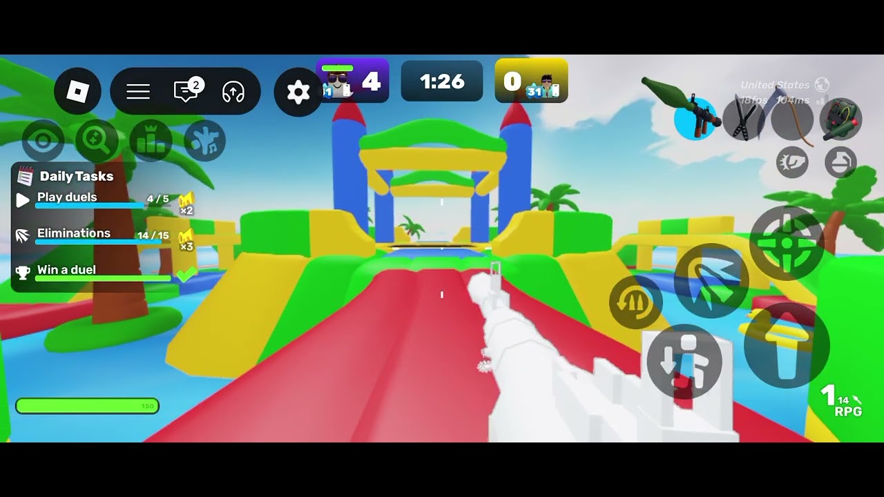 Hraju s kamarádem 1v1 v Roblox Rivals 