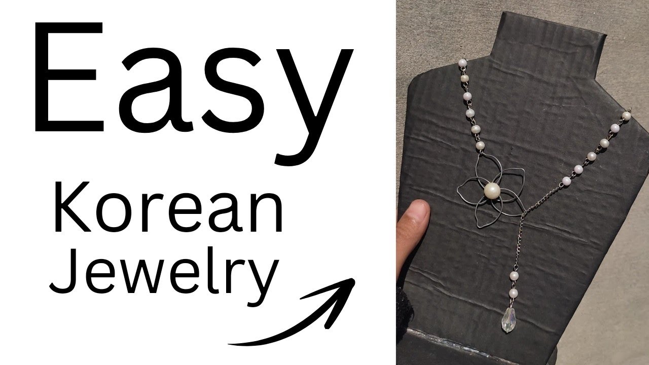 Handmade Korean pearl jewelry  / how to make Korean pearl Necklace 😍