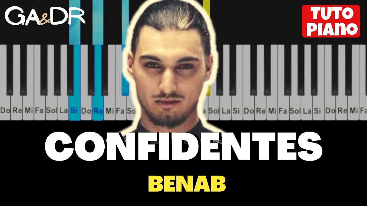 BENAB - CONFIDENTES ( PIANO COVER TUTORIAL ) [ Ga&Dr Piano ]