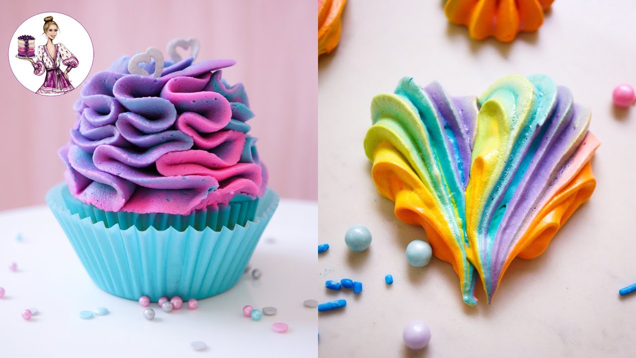 Piping tips with bag techniques | Buttercream Frosting | Russian Tips